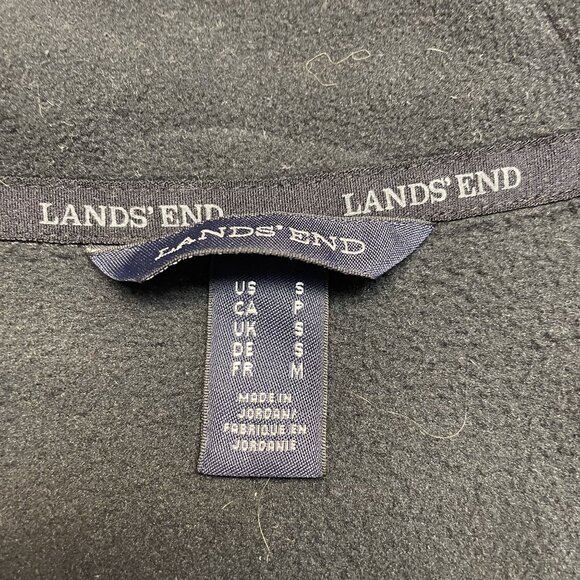 Lands End Womens Cabincore Full Zip Fleece Vest Size S Black Hiking Gorpcore - Picture 7 of 8